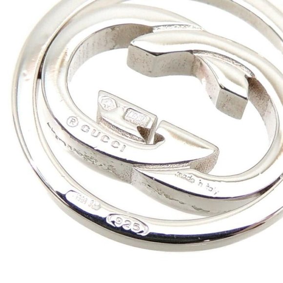 Gucci Framed Interlocking G Logo Necklace Silver NEW IN BOX - Picture 5 of 7